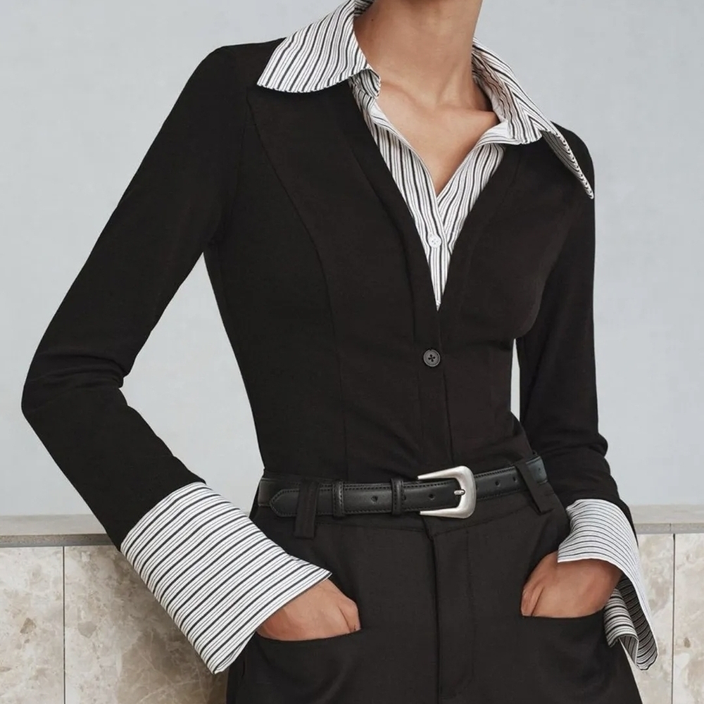 Striped Collar Shirt